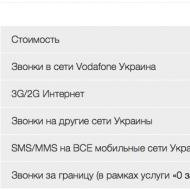 Vodafone (MTS) Ukraine - “Smartphone Standard”: conditions and connection